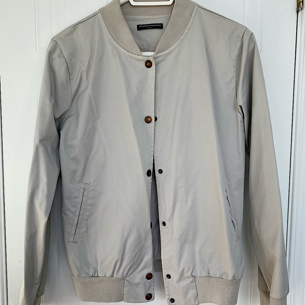 Brandy Melville Light Blue Bomber Jacket